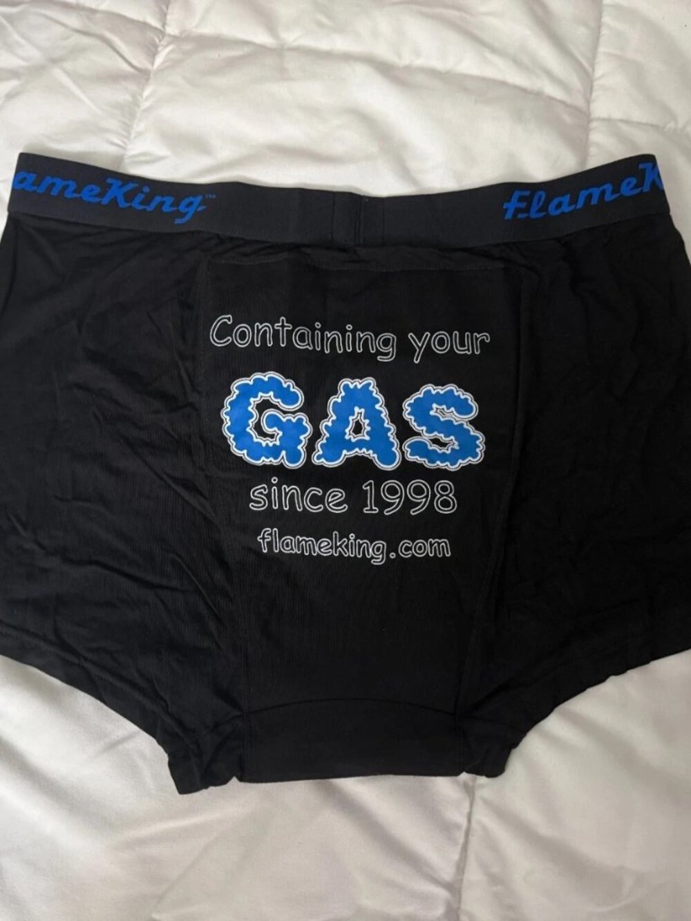 FlameKing 'Containing Your Gas Since 1998' Black UNDERWEAR - MEN boxer - Picture 3 of 3